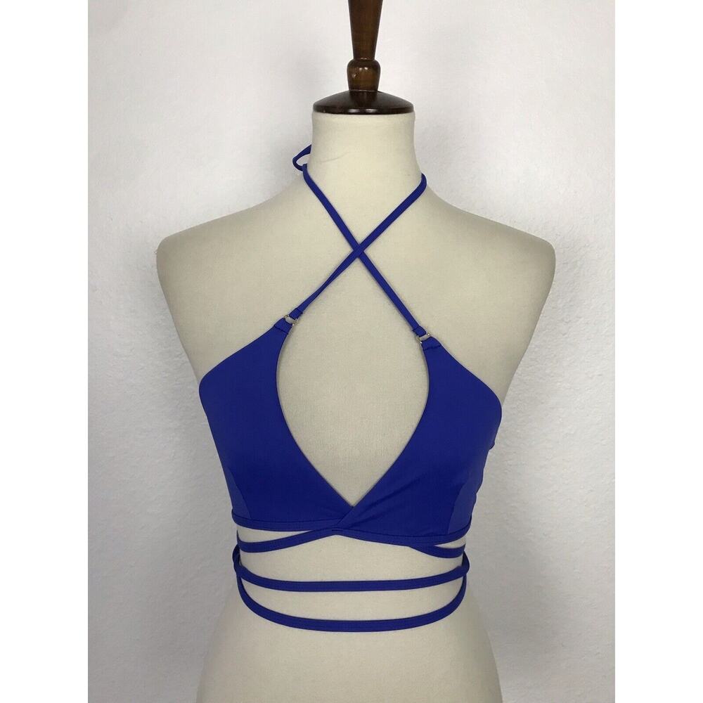 Toluca Swim Amina Stretch Wrap Tie Bikini Top Sz XS/S